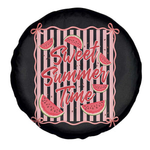 Striped Watermelon Beach Vibes Graphic Spare Tire Cover Sweet Summer Time