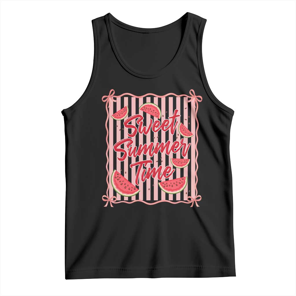 Striped Watermelon Beach Vibes Graphic Tank Top Sweet Summer Time TS12 Black Print Your Wear