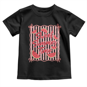 Striped Watermelon Beach Vibes Graphic Toddler T Shirt Sweet Summer Time