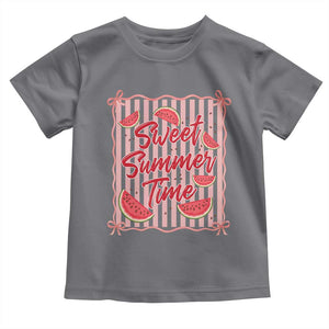 Striped Watermelon Beach Vibes Graphic Toddler T Shirt Sweet Summer Time