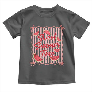 Striped Watermelon Beach Vibes Graphic Toddler T Shirt Sweet Summer Time