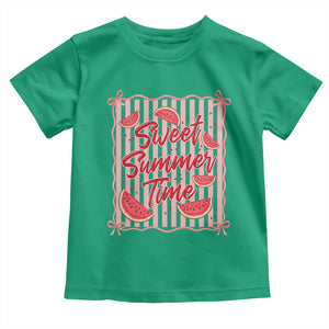 Striped Watermelon Beach Vibes Graphic Toddler T Shirt Sweet Summer Time