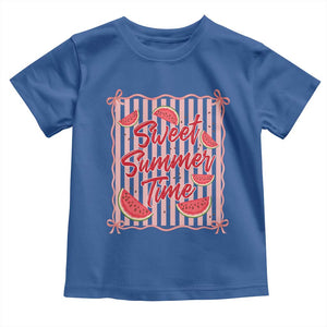 Striped Watermelon Beach Vibes Graphic Toddler T Shirt Sweet Summer Time