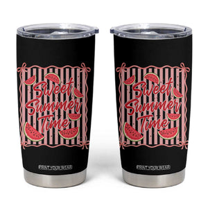 Striped Watermelon Beach Vibes Graphic Tumbler Cup Sweet Summer Time