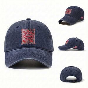 Striped Watermelon Beach Vibes Graphic Washed Cotton Baseball Cap Sweet Summer Time