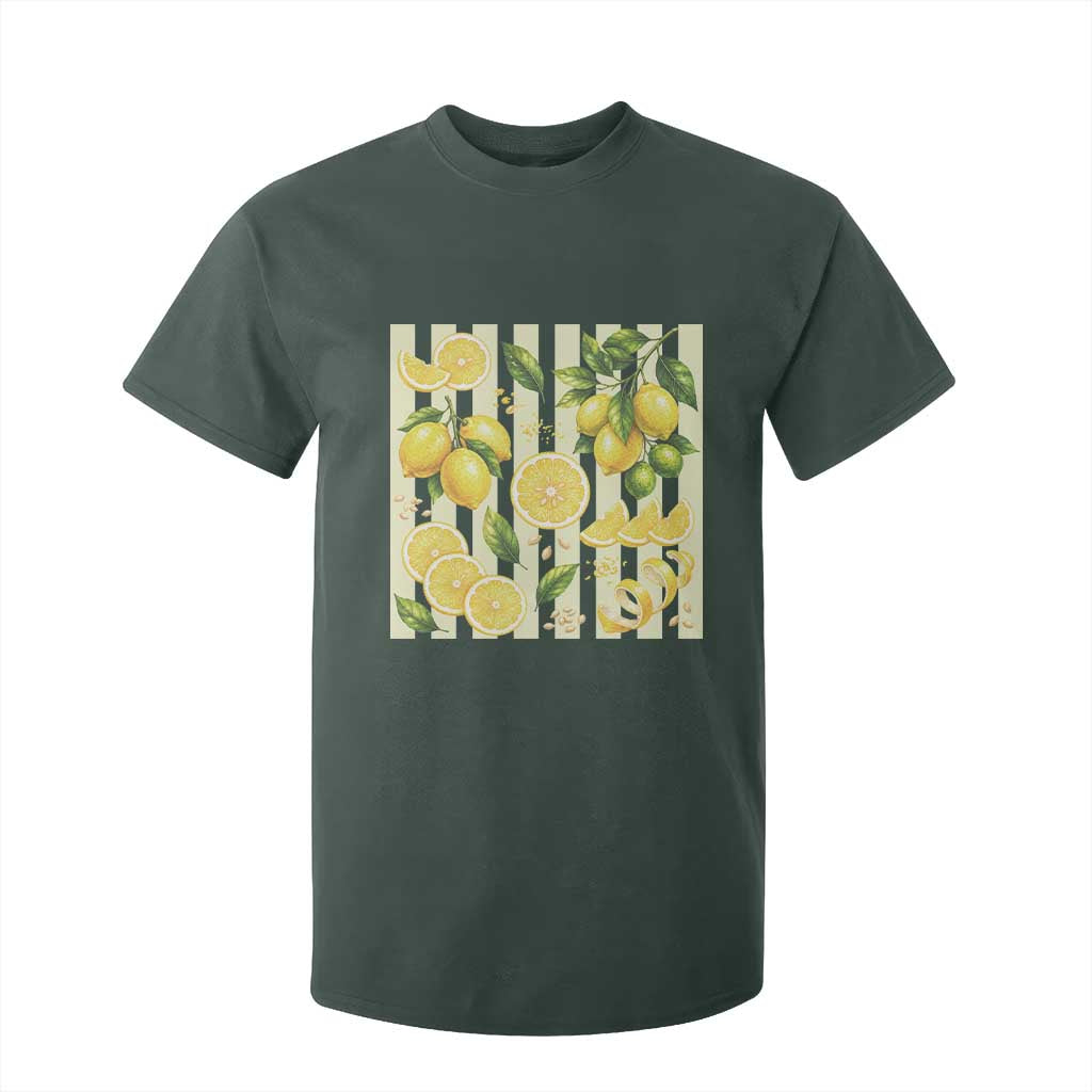 Striped Summer Lemon T Shirt For Kid Citrus Fruit Lover Gift
