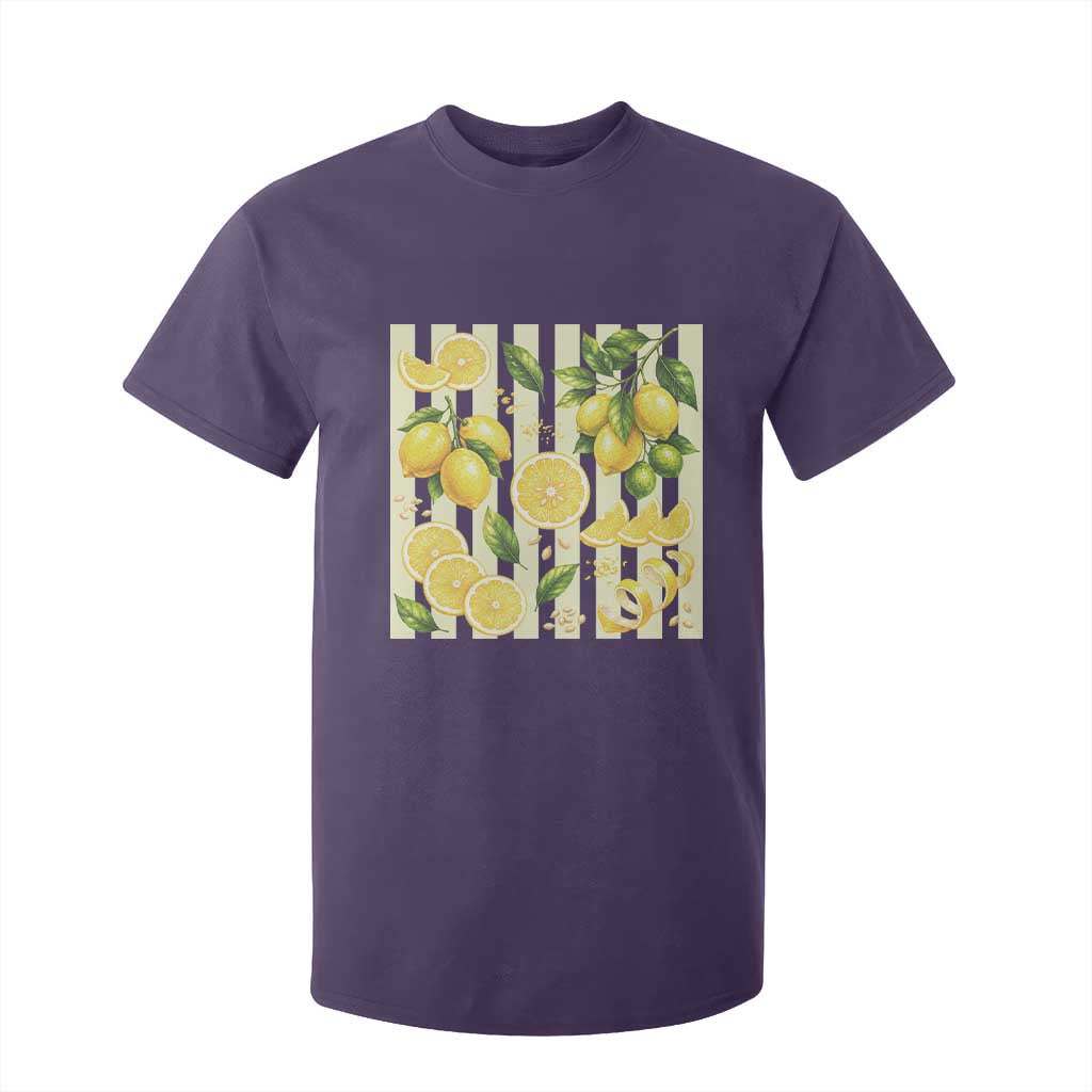 Striped Summer Lemon T Shirt For Kid Citrus Fruit Lover Gift