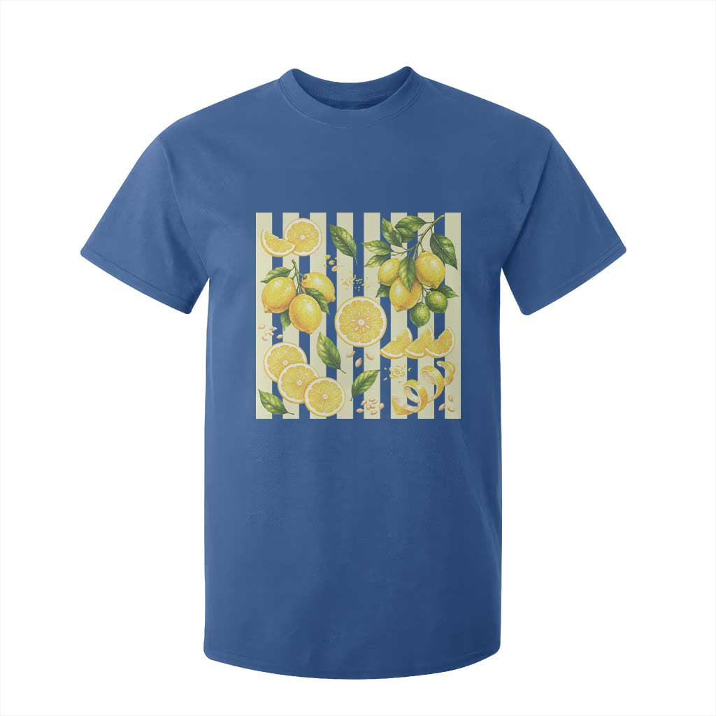 Striped Summer Lemon T Shirt For Kid Citrus Fruit Lover Gift