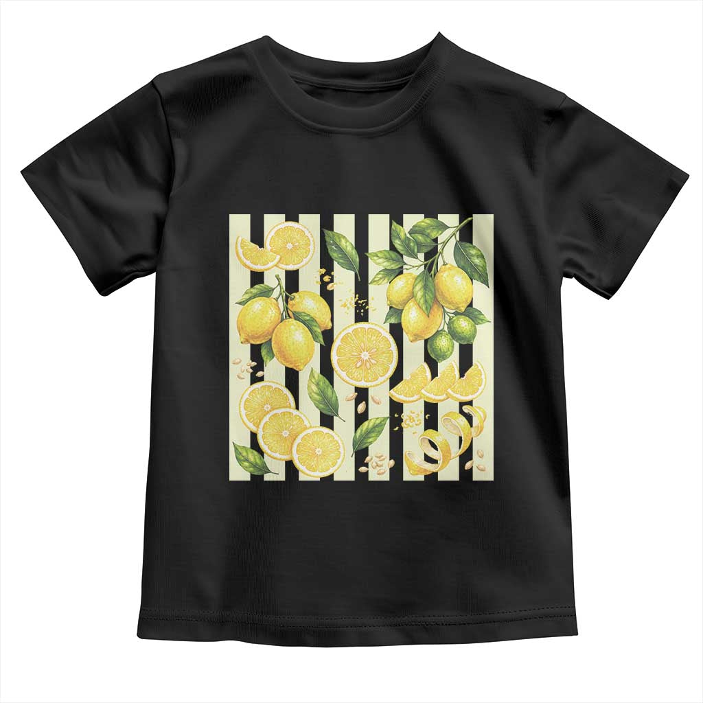 Striped Summer Lemon Toddler T Shirt Citrus Fruit Lover Gift