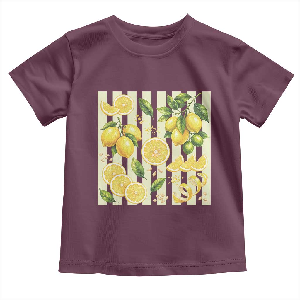 Striped Summer Lemon Toddler T Shirt Citrus Fruit Lover Gift