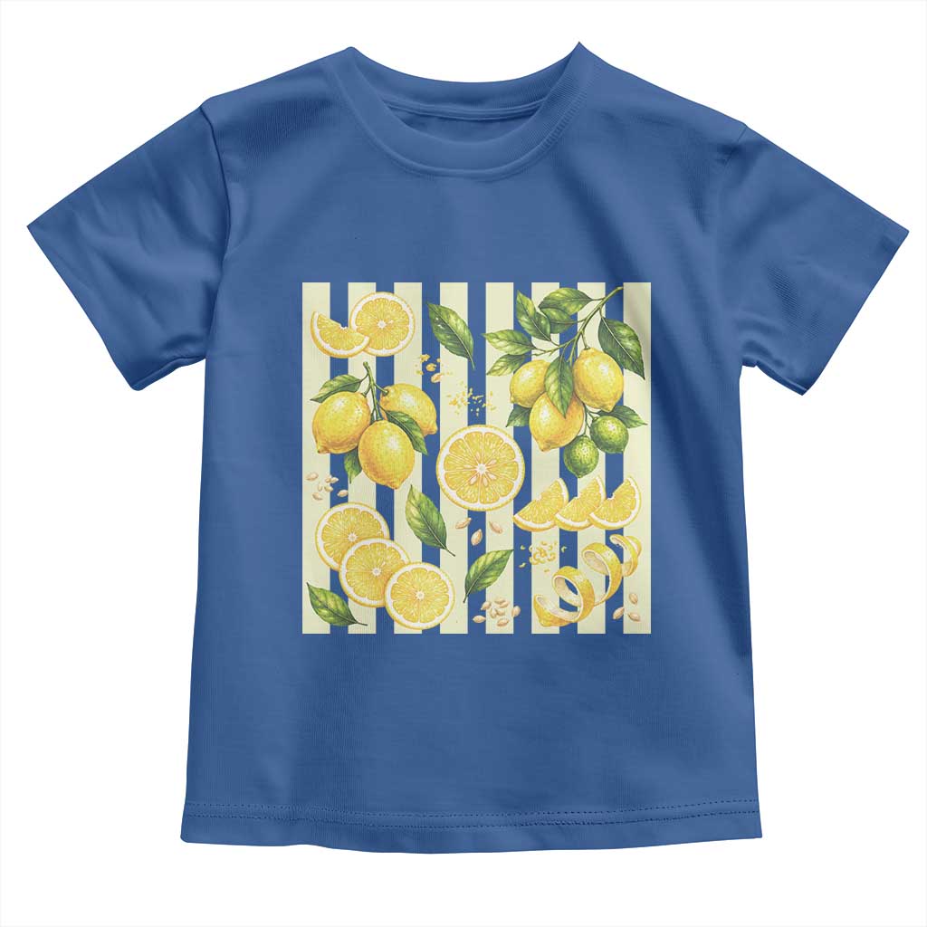 Striped Summer Lemon Toddler T Shirt Citrus Fruit Lover Gift