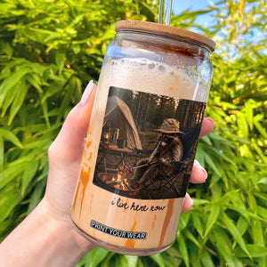 Funny Camping Raccoon Glass Can I Live Here Now Outdoor Lover