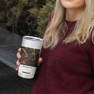 Funny Camping Raccoon Tumbler Cup I Live Here Now Outdoor Lover