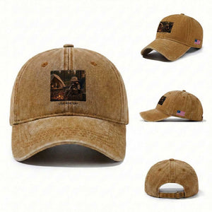 Funny Camping Raccoon Washed Cotton Baseball Cap I Live Here Now Outdoor Lover