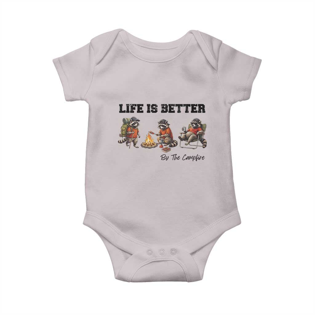 Funny Camping Raccoon Baby Onesie Life Is Better By The Campfire