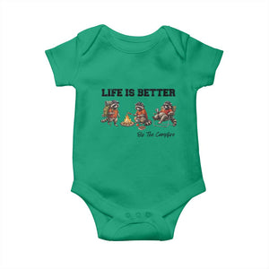 Funny Camping Raccoon Baby Onesie Life Is Better By The Campfire