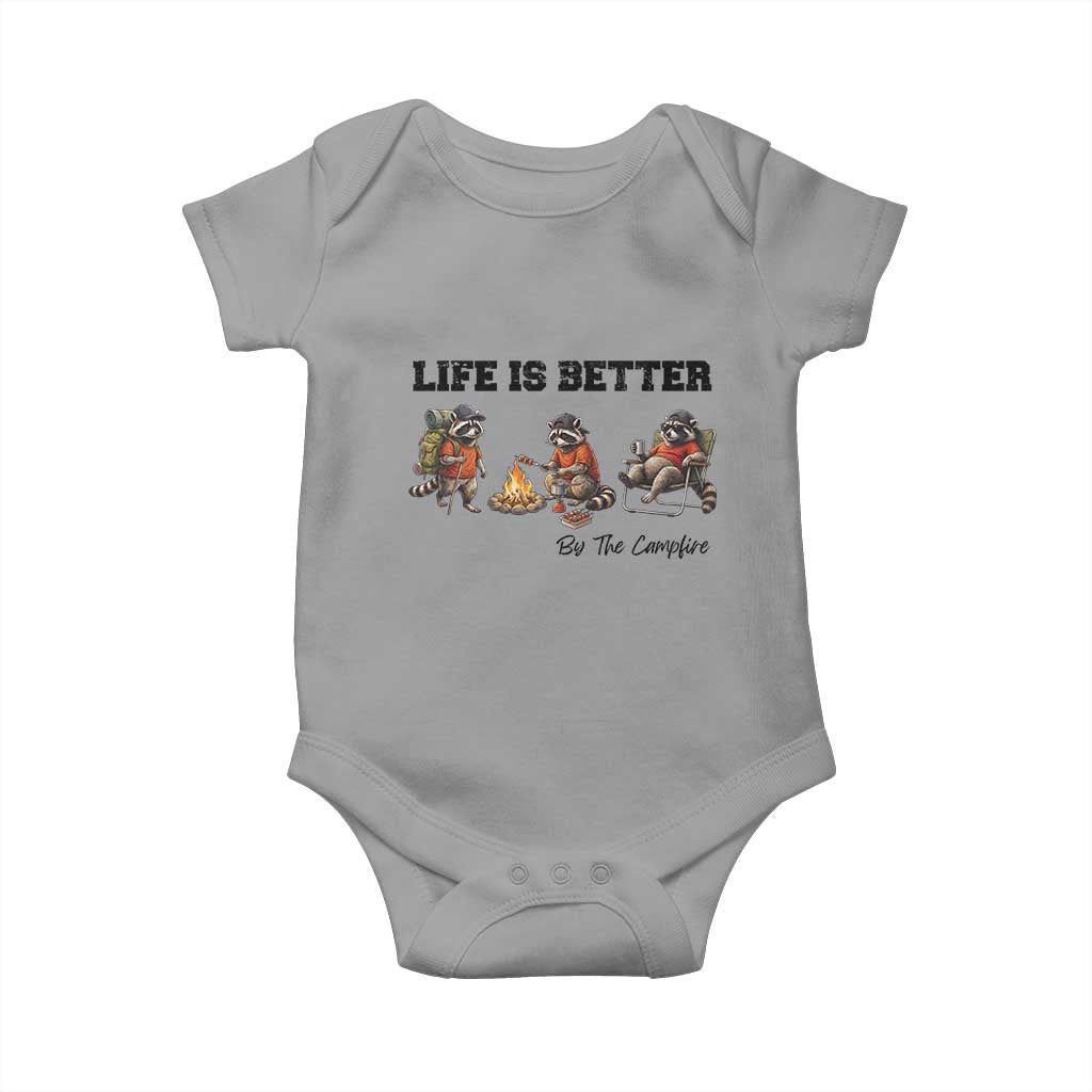 Funny Camping Raccoon Baby Onesie Life Is Better By The Campfire