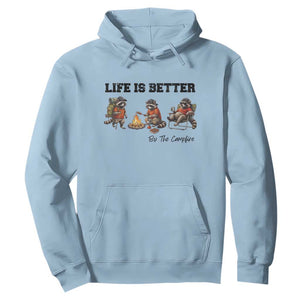 Funny Camping Raccoon Hoodie Life Is Better By The Campfire