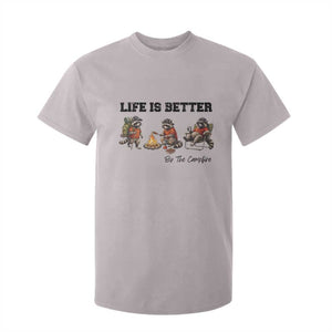 Funny Camping Raccoon T Shirt For Kid Life Is Better By The Campfire