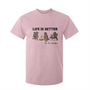 Funny Camping Raccoon T Shirt For Kid Life Is Better By The Campfire