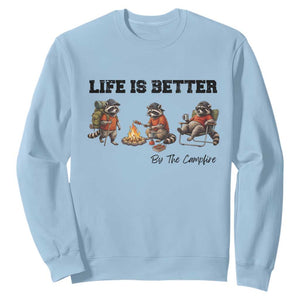 Funny Camping Raccoon Sweatshirt Life Is Better By The Campfire