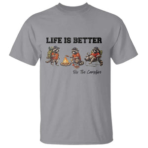 Funny Camping Raccoon T Shirt Life Is Better By The Campfire