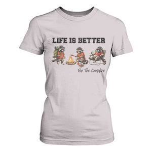 Funny Camping Raccoon T Shirt For Women Life Is Better By The Campfire