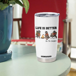 Funny Camping Raccoon Tumbler Cup Life Is Better By The Campfire