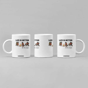 Funny Camping Raccoon Coffee Mug Life Is Better By The Campfire