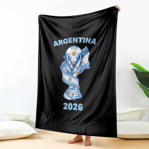 Proud Argentina Soccer 2026 Throw Blanket World Football Fan Gift