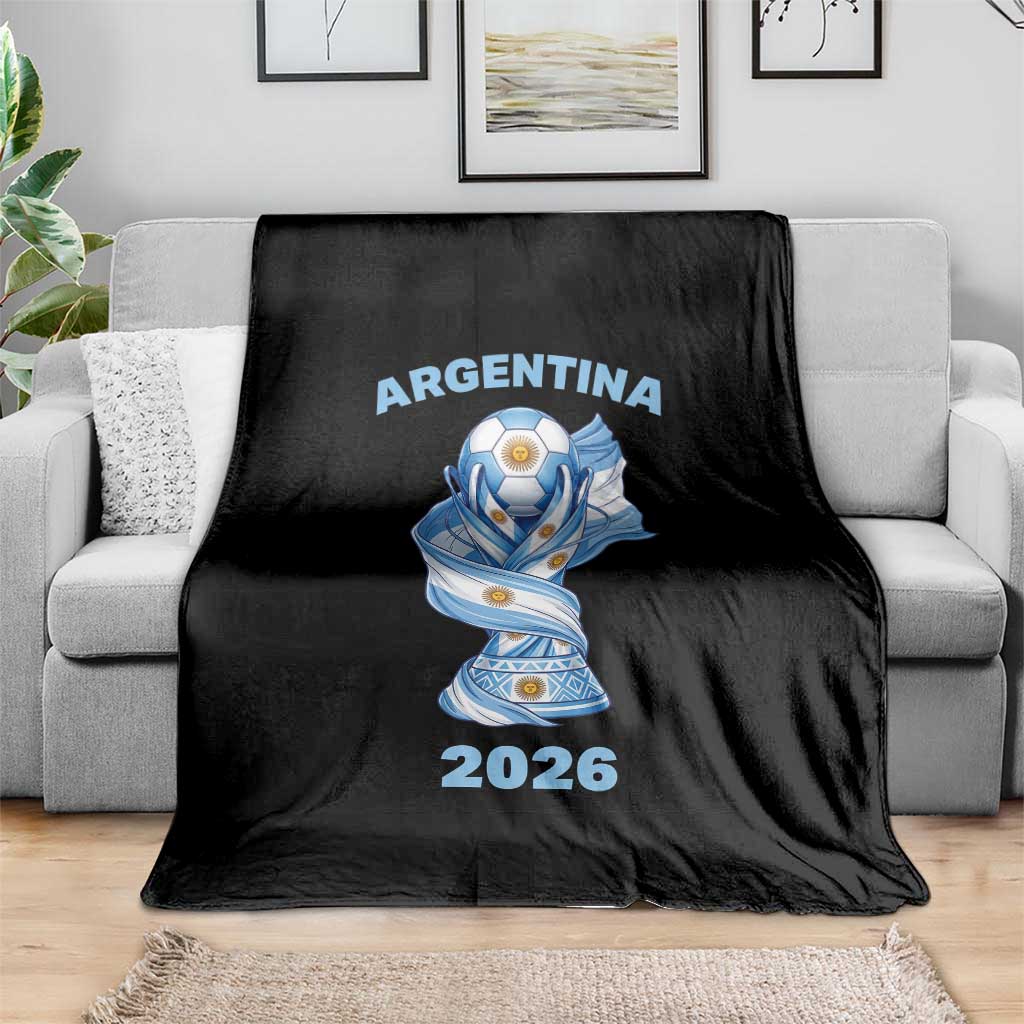 Proud Argentina Soccer 2026 Throw Blanket World Football Fan Gift