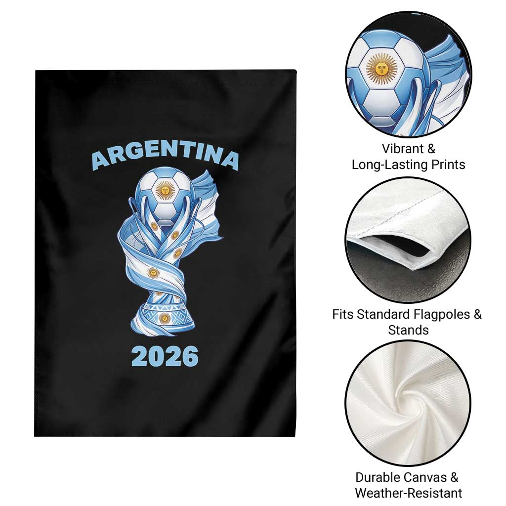 Proud Argentina Soccer 2026 Garden Flag World Football Fan Gift