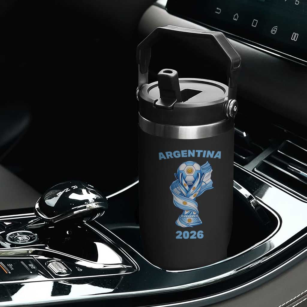 Proud Argentina Soccer 2026 Flip Straw Tumbler World Football Fan Gift