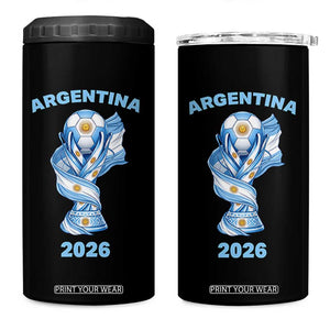 Proud Argentina Soccer 2026 4 in 1 Can Cooler Tumbler World Football Fan Gift