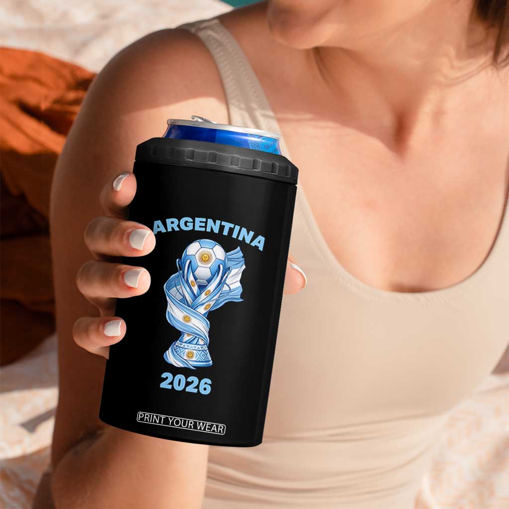 Proud Argentina Soccer 2026 4 in 1 Can Cooler Tumbler World Football Fan Gift