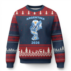 Proud Argentina Soccer 2026 Ugly Christmas Sweater World Football Fan Gift