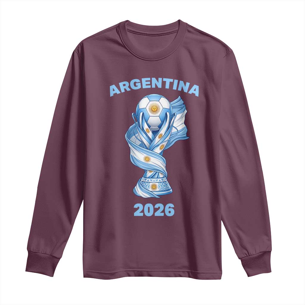 Proud Argentina Soccer 2026 Long Sleeve Shirt World Football Fan Gift