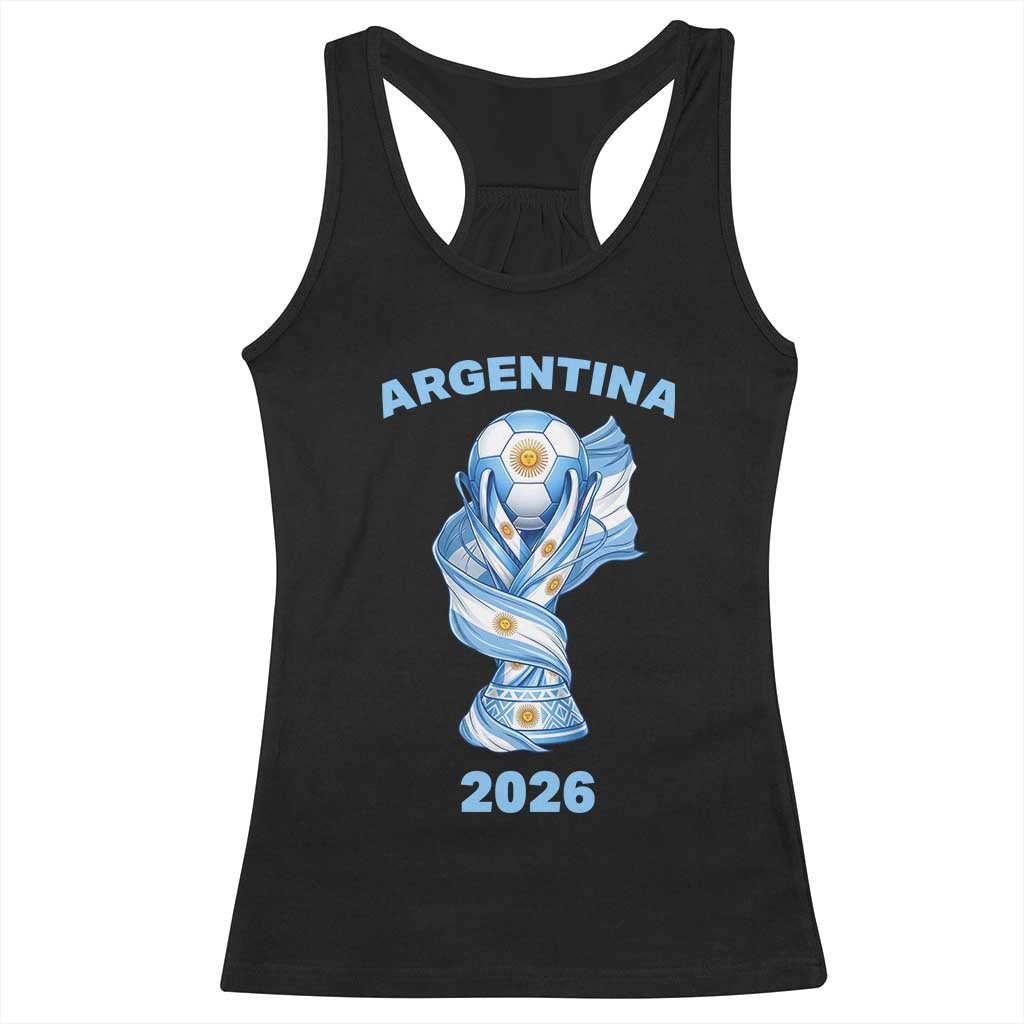 Proud Argentina Soccer 2026 Racerback Tank Top World Football Fan Gift