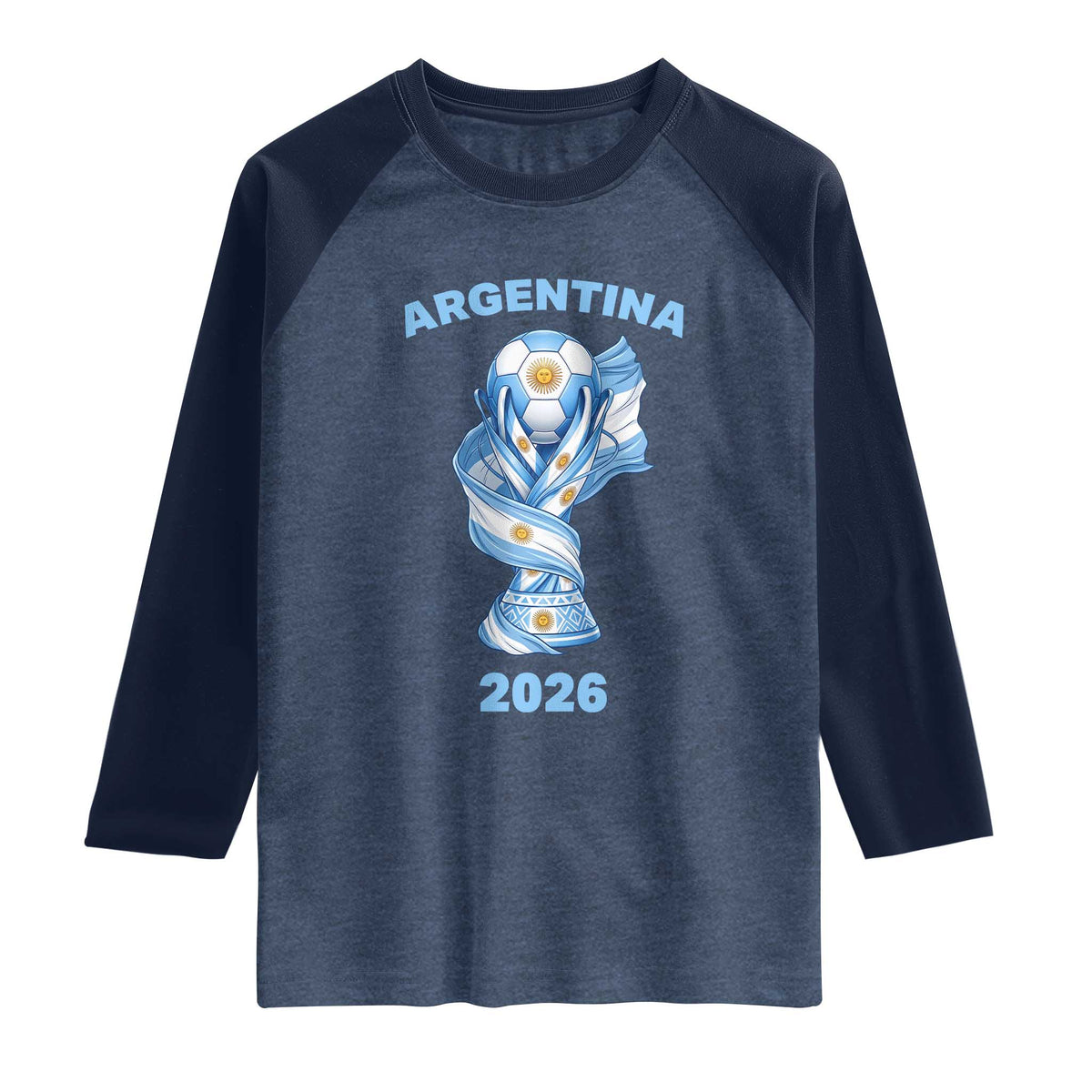 Proud Argentina Soccer 2026 Raglan Shirt World Football Fan Gift