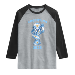 Proud Argentina Soccer 2026 Raglan Shirt World Football Fan Gift