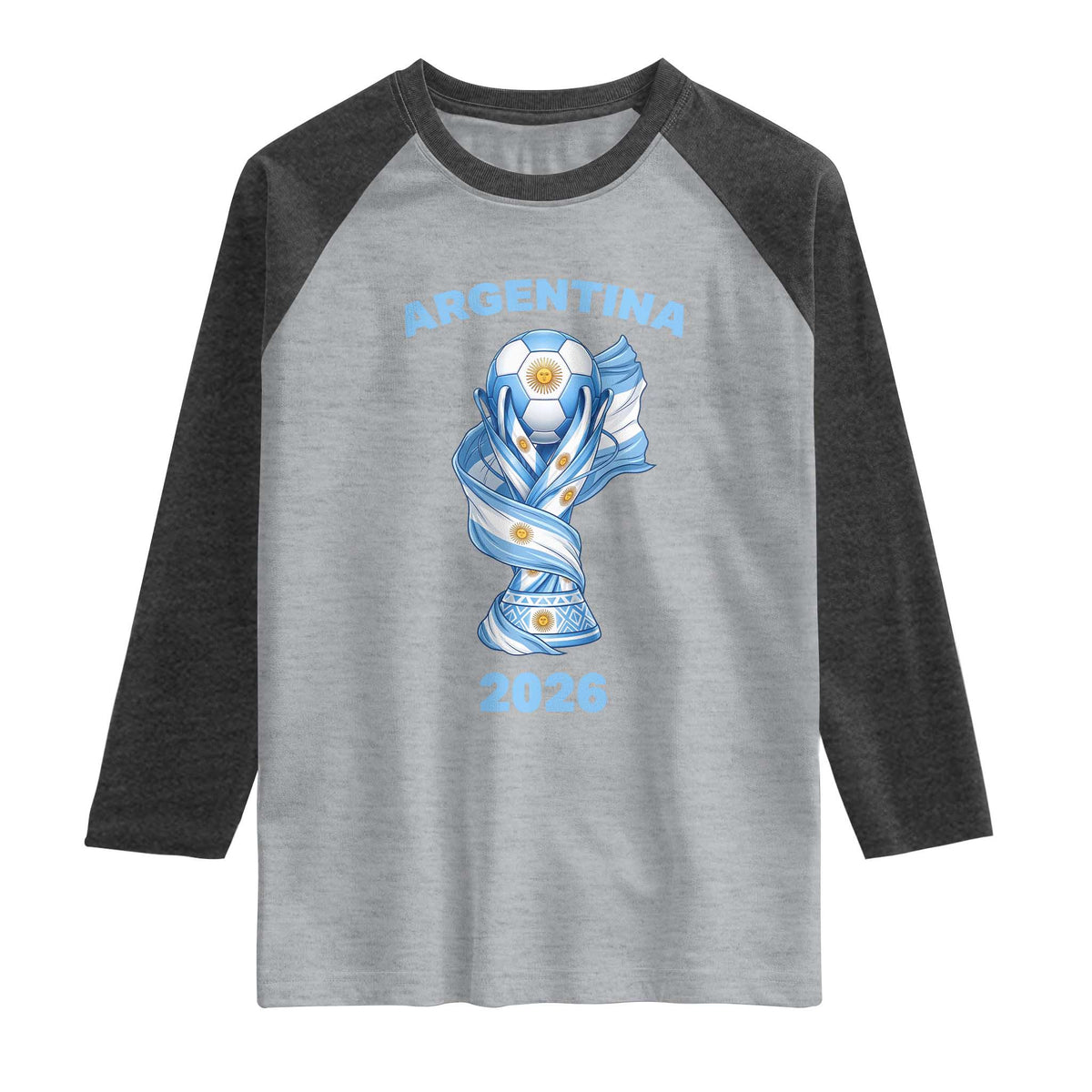Proud Argentina Soccer 2026 Raglan Shirt World Football Fan Gift