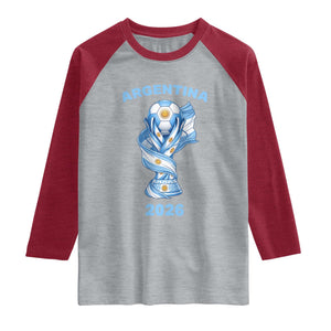 Proud Argentina Soccer 2026 Raglan Shirt World Football Fan Gift