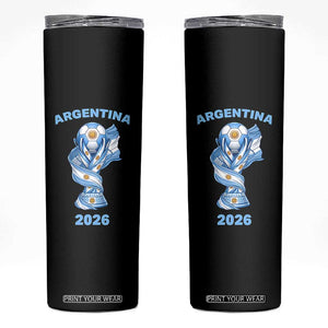Proud Argentina Soccer 2026 Skinny Tumbler World Football Fan Gift