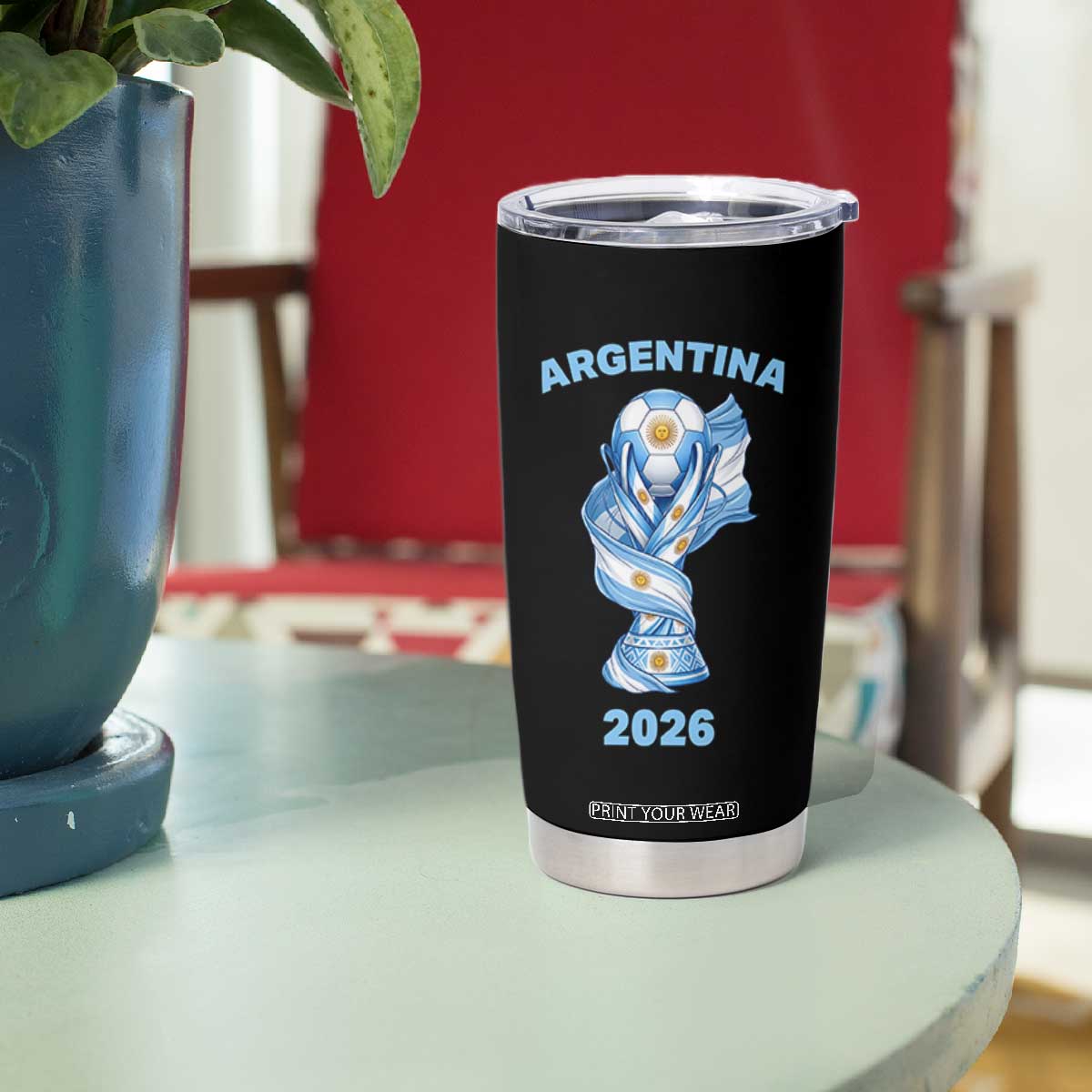 Proud Argentina Soccer 2026 Tumbler Cup World Football Fan Gift