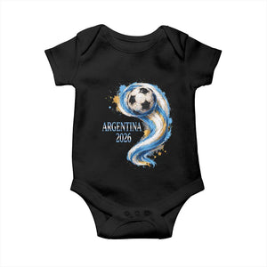 Argentina 2026 Soccer Fan Baby Onesie Proud Football Flag Supporter