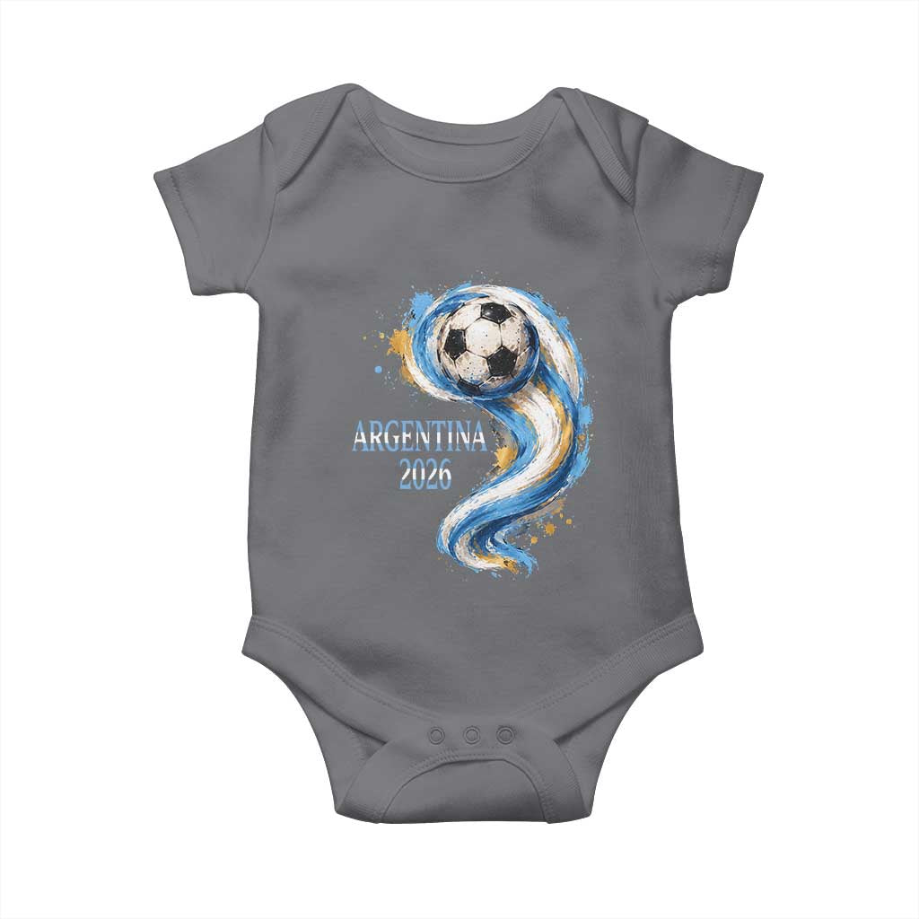 Argentina 2026 Soccer Fan Baby Onesie Proud Football Flag Supporter