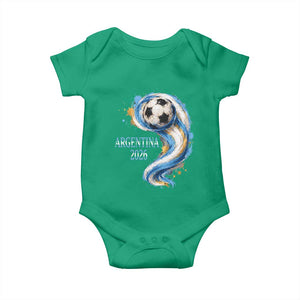Argentina 2026 Soccer Fan Baby Onesie Proud Football Flag Supporter