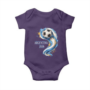 Argentina 2026 Soccer Fan Baby Onesie Proud Football Flag Supporter