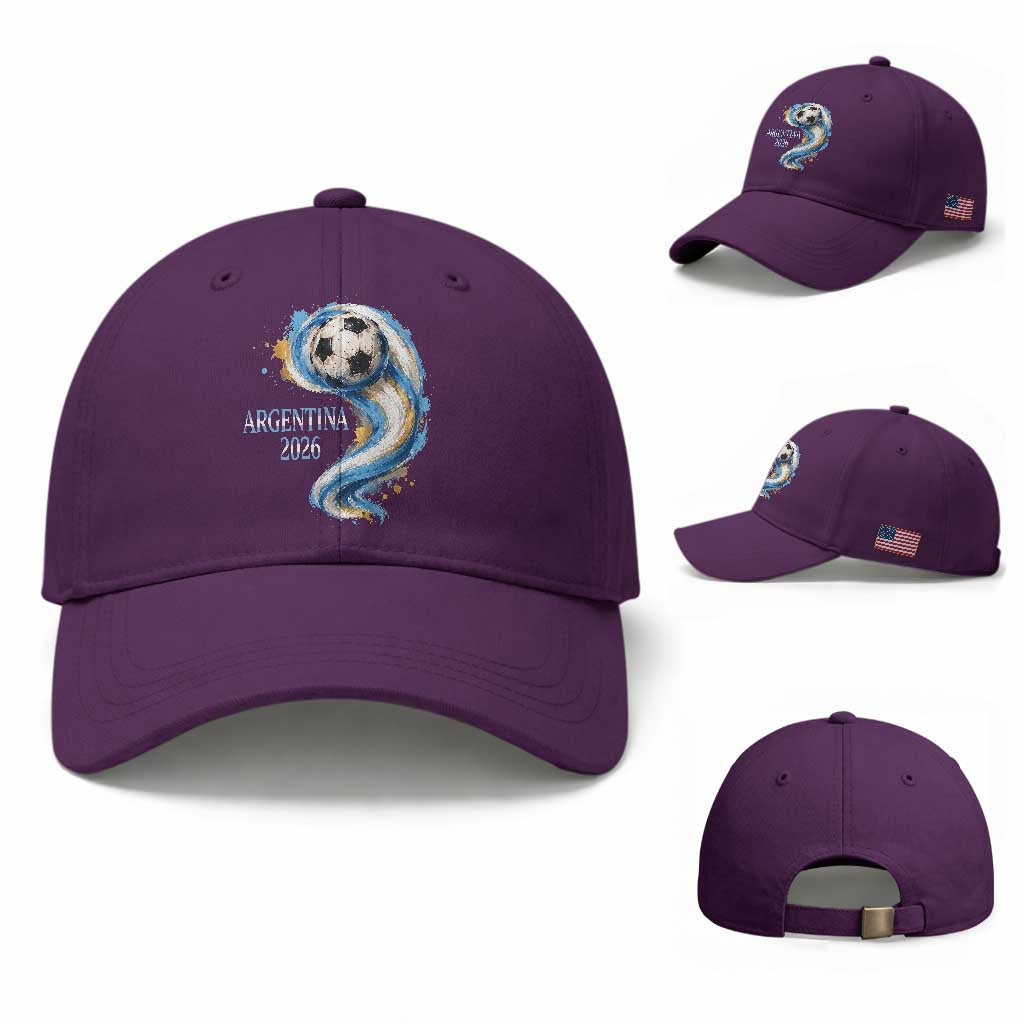Argentina 2026 Soccer Fan Baseball Cap Proud Football Flag Supporter