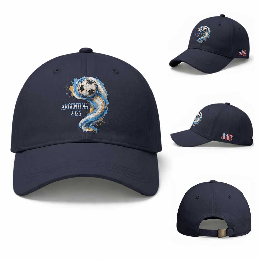 Argentina 2026 Soccer Fan Baseball Cap Proud Football Flag Supporter